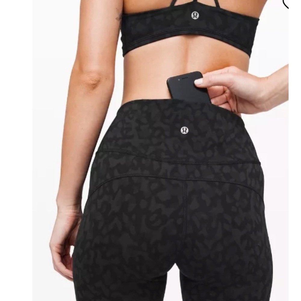 lululemon In Movement 7/8 Tight Everlux 25" Grey Black - Picture 2 of 10